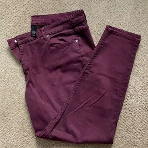 Burgundy Skinny Pants